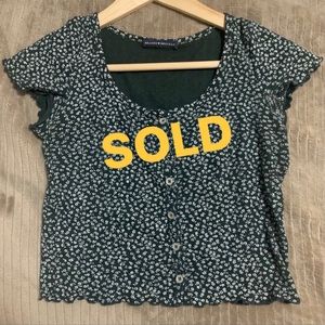 Brandy Melville Eyelet Floral top